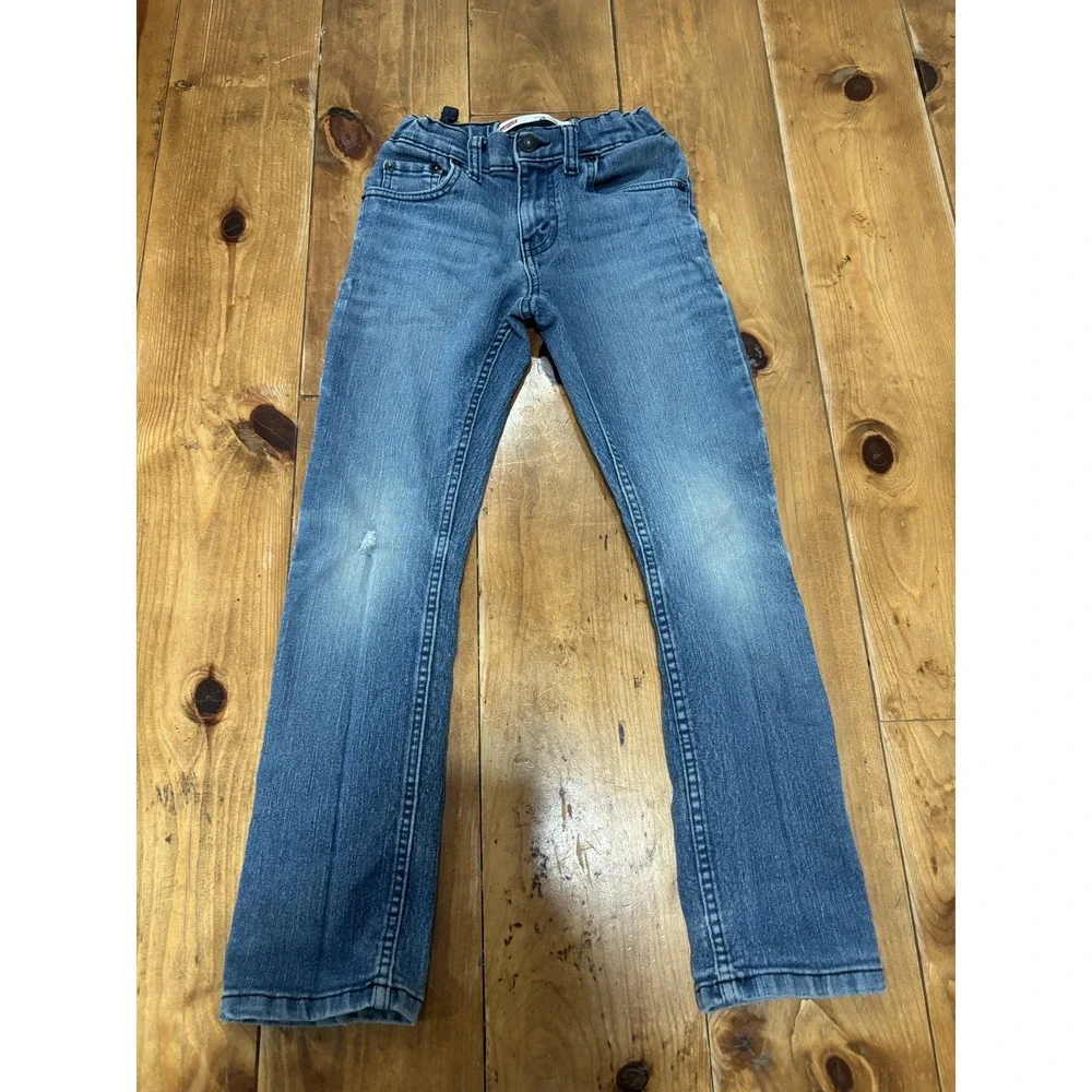 Levi's Boys 511 Slim Fit Jeans Size 8 Regular Blue Denim Adjustable Waist